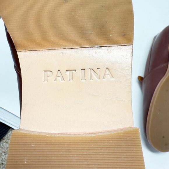 Patina Brown Leather Loafers Women's Size 8.5 EUC Slip On Handmade in Mexico - Picture 7 of 9